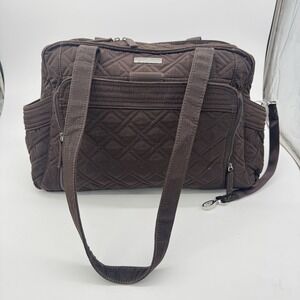 Vera Bradley Stroll Around Baby Bag Espresso Brown Quilted Diaper Tote Travel